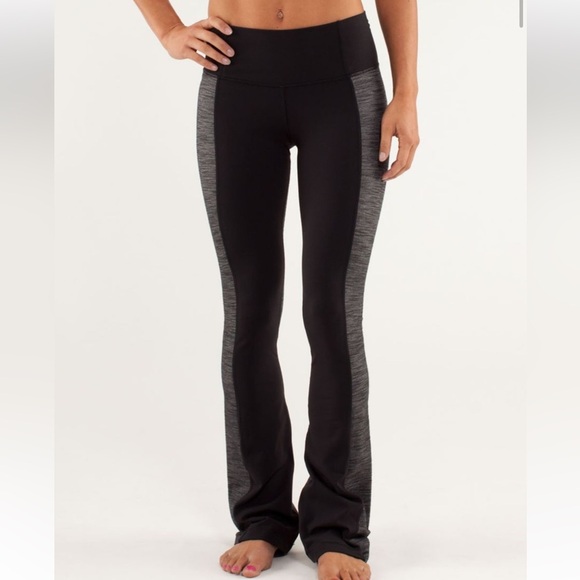 Lululemon Barre Pulse Pant Black Reversible Slub Denim Black Size 6 - Picture 1 of 10